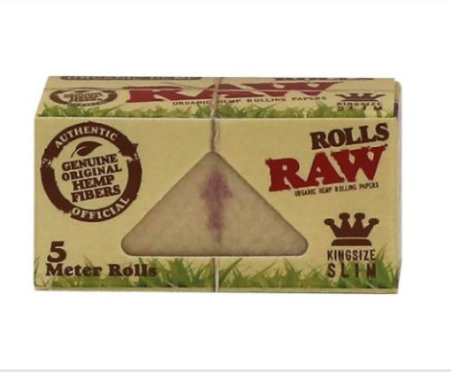 Raw King Size Slim Organic Hemp 5 meter paper - Image 2