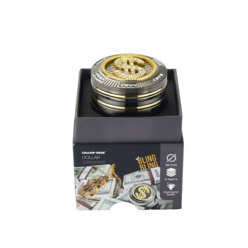 Champ High Metal Bling Bling Dollar Grinder Ø50 mm 4 delar - Bild 2