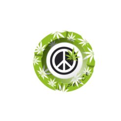 Askfat i metall Peace