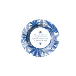 Askfat i metall Delft Blue 01