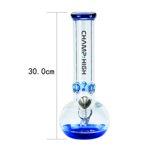 CHAMP-HIGH GLASS BONG 30 CM BLUE - Image 2