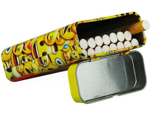 Emoji Cigaret Etui Smiley Metal 20 kingsize - Billede 2