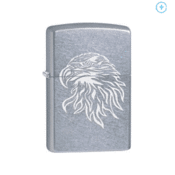 Orginal ZIPPO Lighter street chrome farve Eagle