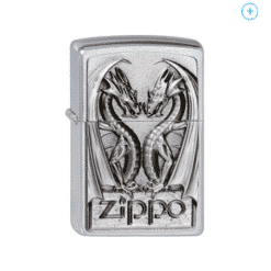 Original ZIPPO Lighter Twin Dragon Heart