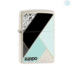 Orgínal ZIPPO sølvglasfarve Zippo Geometric