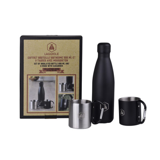 Laguiole Insulating Bottle W/ 2 Mugs 500 Ml - Image 3