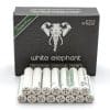 White Elephant 40 Activated Charcoal Filter 9mm www.jware .dk https://jware.dk/produkt/goldenfilter-cbd-kush-slim-6mm-100-stk-pose/