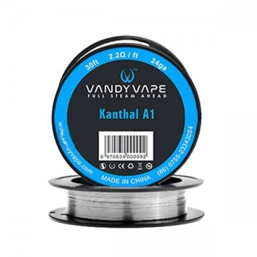 kanthal a1 24ga 30ft 22ft vandy vape 1 https://jware.dk/en/produkt/kanthal-a1-24ga-30ft-2-2-ohm-ft-vandy-vape/ Kanthal A1 24ga 30ft (2.2 ohm/ft) - Vandy Vape