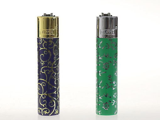 Clipper Metal Large Blue & Green Pattern Lighter - Bild 2