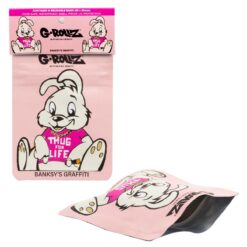 G-Rollz Banksy's Thug for Life Pink 65x85mm Smellproof Bags 10 Stk