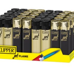 Clipper Jetflame tändare i svart och guld