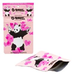 G-Rollz Banksy's Panda Gunnin Pink 65x85mm Smellproof Bags 10 Stk