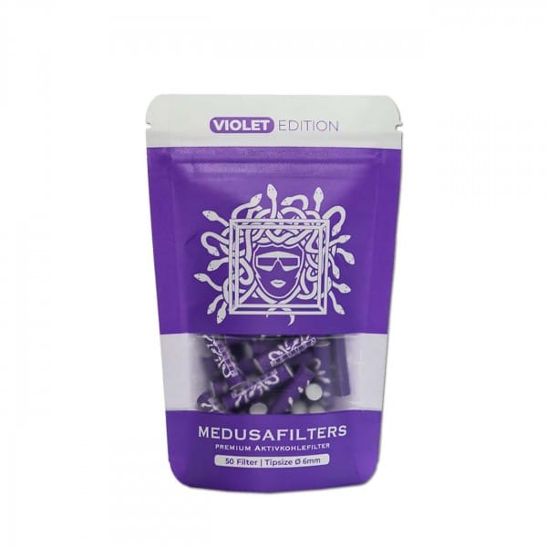 Medusafilter Activated Charcoal Filter Violet 6 mm 50 Stk