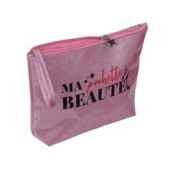 Ma Beauty Pink Shiny Glitter Toalettväska