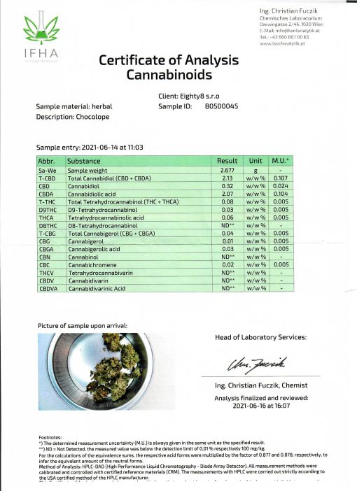 Eighty8 CBD Flower Chocolope Premium 9% CBD Flower - Image 2