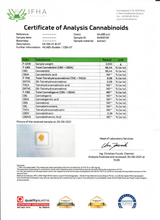 Eighty8 CBD Budder Extract 70% 1g - Bild 2