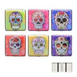 Atomic Cigaretetui M/gummibånd Metallic La Catrina 18 Smøger