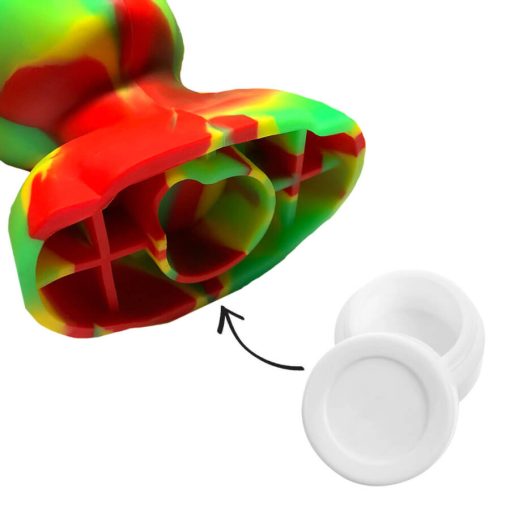 Silikonbong Alien Head Rasta 20 cm - Bild 2