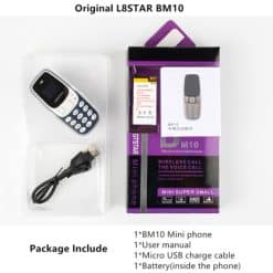 L8STAR BM10 Mini GSM Mobile Phone Dual SIM Card Bluetooth Mobile Cell Phone www.jware .dk https://jware.dk/en/produkt/l8star-bm10-mini-gsm-mobile-phone/