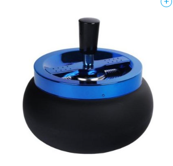 Roterende Askebaeger Multi Blue Black 13 cm www.jware .dk https://jware.dk/en/produkt/rotating-ashtray-multi-blue-black-13-cm/ Rotating Ashtray Multi Blue/Black 13 cm