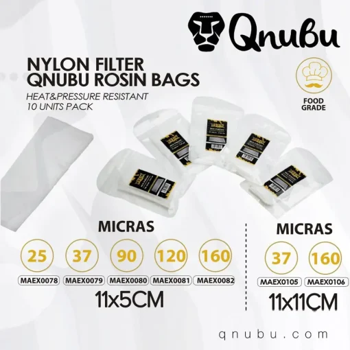 Qnubu Rosin Press bags 11x5cm 10 pcs (Micron 15 µ) - Image 2