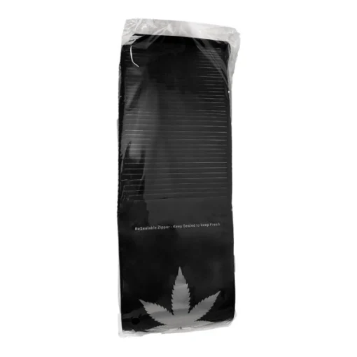 Lynlåsposer Sort Hampblad 11x16x3 cm (100 stk) - Billede 3