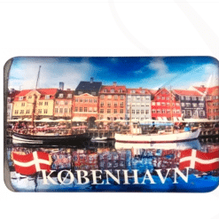 Magnet Nyhavn Köpenhamn Flagga Glas
