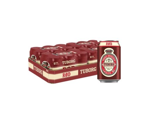 Tuborg Rød 4.3% (24 x 33 cl Dåse)
