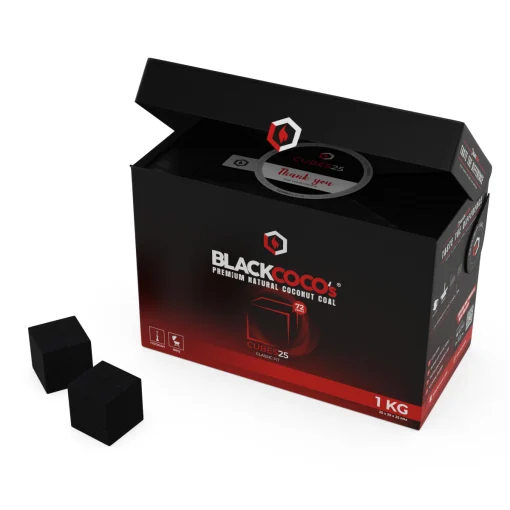 Blackcocos Premium Cubes25 Kul 1 Kg - Billede 3