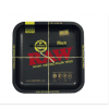 Raw Black Metal Square Rolling Tray 23 x 23 cm www.jware .dk https://jware.dk/produkt/raw-black-monster-metal-mixebakke-18-x-27-cm/