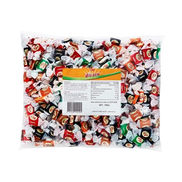 Carletti Big Ben Karameller 15 kg www.jware .dk https://jware.dk/sv/produkt/carletti-big-ben-karameller-15-kg/ Carletti Big Ben karameller 1,5 kg