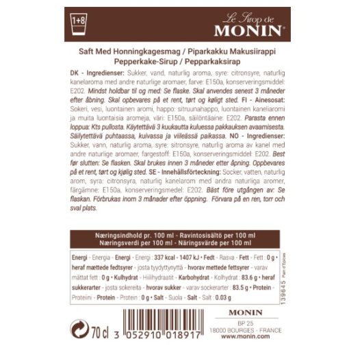 Monin sirap pepparkaka / pepparkaka 70 cl - Bild 2