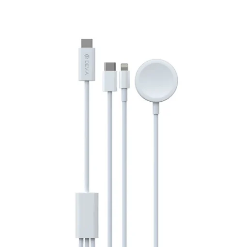 Devia 3 in 1 wireless charging cable for Apple Watch - Image 2