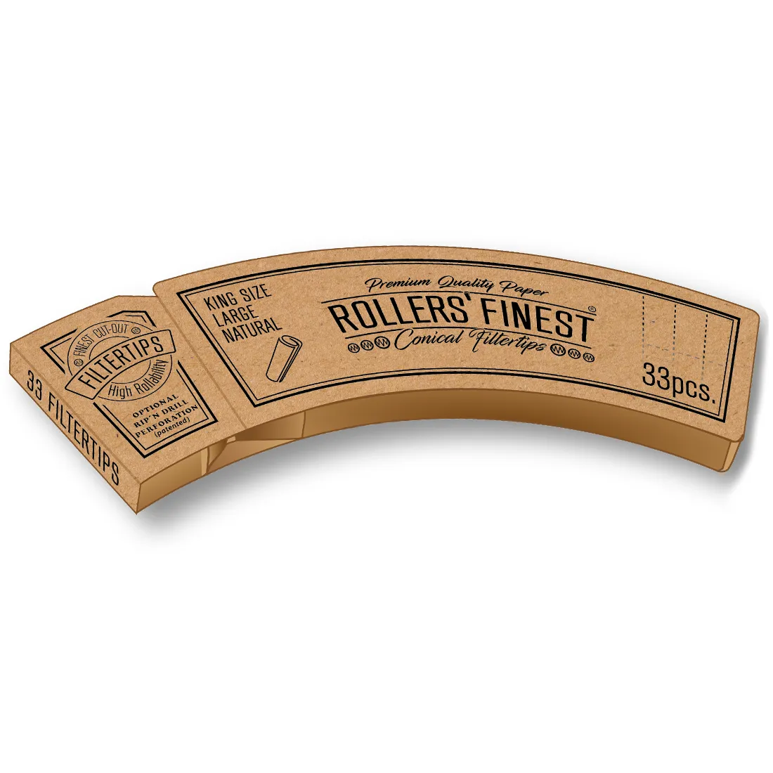 Rollers Finest Large Kingsize Naturliga Filtertips