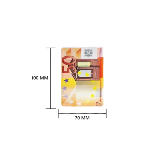 50 Euro Snap-Closing Pouch 7 x 10 cm (1 Stk) - Billede 2