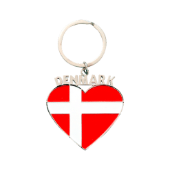 Nyckelring Danmark Hjärta