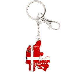 Nyckelring karta över Danmark