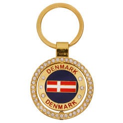 Nyckelring Flagga med diamanter Spinner