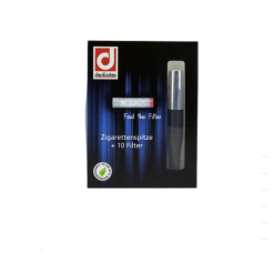 Denicotea Cigaretholder Vision Sort Krom + 10 Filter