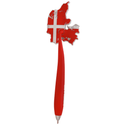 Kuglepen Danmarkskort Flag Magnet www.jware.dk
