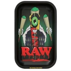 Raw Black Metal Rolling Tray Cone Monster Small