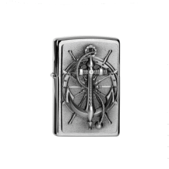 Zippo Chrom Børstet Nautic Anker Lighter www.jware.dk