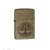 Zippo Messing Antik Tree of Life Lighter www.jware.dk