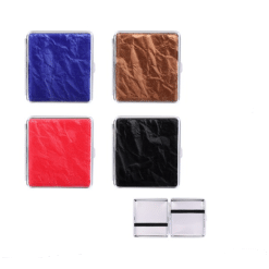Atomic Cigarette Case Metal w/Elastic Velvet Design 20 Cigarettes