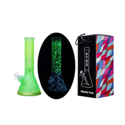 Atomic Neon Green Glass Bong 32 cm