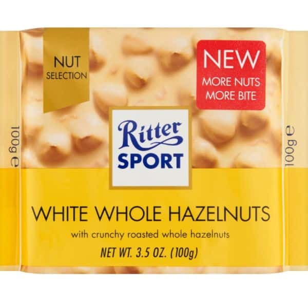 Ritter Sport White Whole Hazelnuts 12 x 100g www.jware .dk https://jware.dk/produkt/ritter-sport-white-whole-hazelnuts-12-x-100g/ Ritter Sport White Whole Hazelnuts 12 x 100g