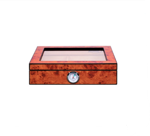 Atomic Humidor Ebenholtsdesign m/Glasvindue 20 Cigarer - Billede 2