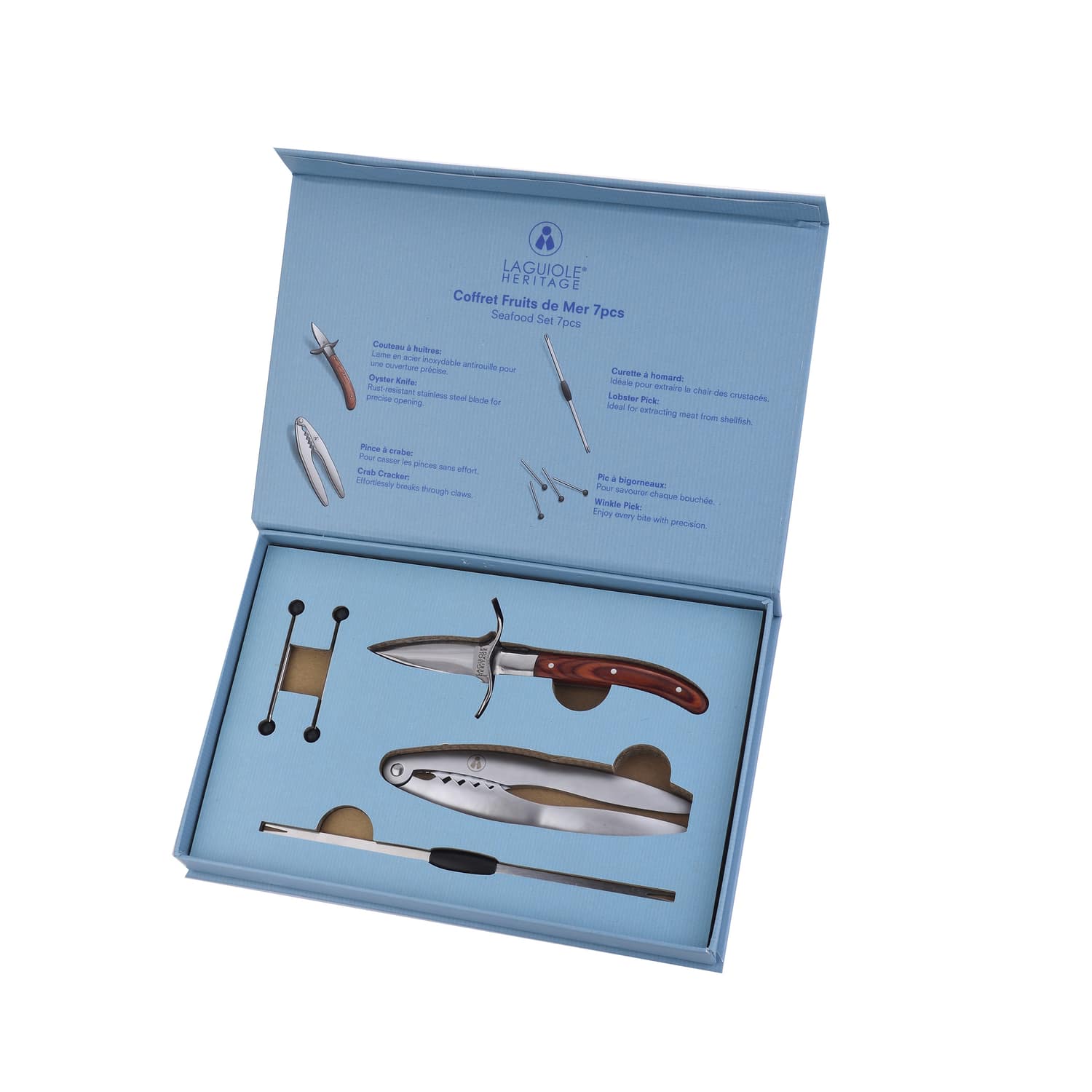 Laguiole Heritage Fisk Skaldyrssaet 7 Dele www.jware .dk https://jware.dk/produkt/laguiole-heritage-fisk-skaldyrssaet-7-dele/ Laguiole Heritage Fisk & Skaldyrssæt 7 Dele