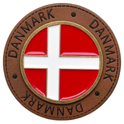 Danmark Flag Metal Læder Magnet