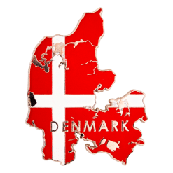 Danmark Landkort Flag Magnet